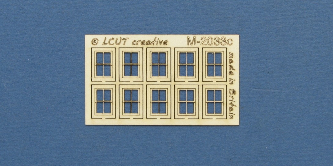 M 20-33c N gauge kit of 10 square windows Kit of 10 square windows. Made from 0.35mm paper.
